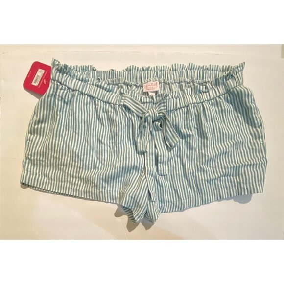 Ingrid & Isabel  Maternity Swing Shorts Tie Front  Size L Striped New - Picture 1 of 8